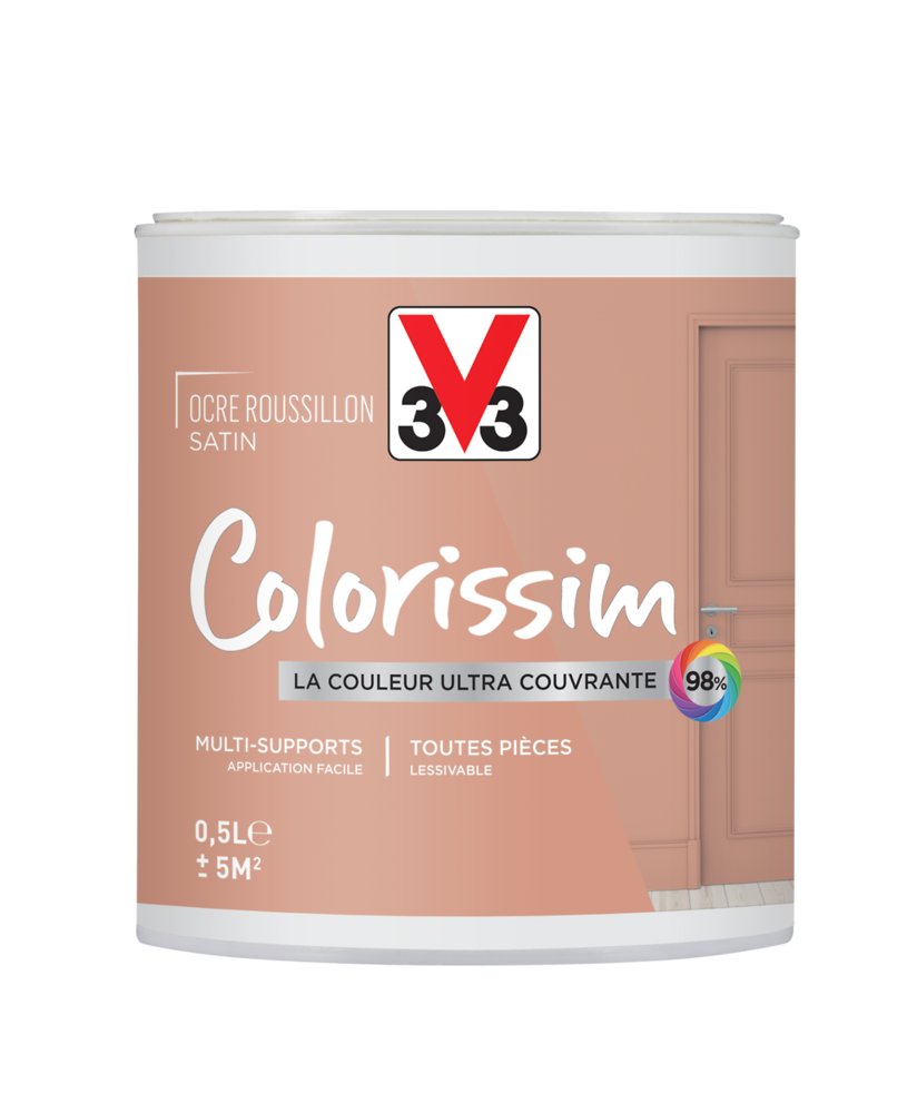 Peinture colorissim satin ocre rousillon 500 ml – - V33 