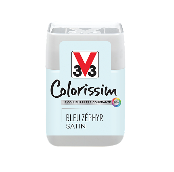 Testeur de peinture multisupport Colorissim bleu zéphir satin 75ml - V33