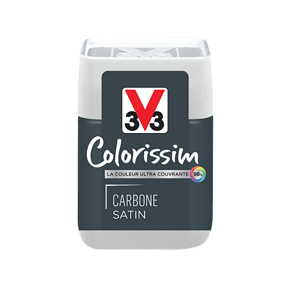 Testeur de peinture multisupport Colorissim carbone satin 75ml - V33