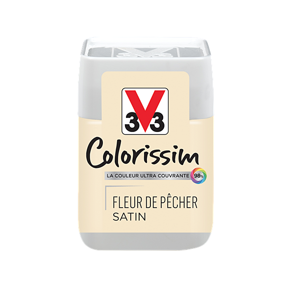 Testeur de peinture multisupport Colorissim fleur de pêcher satin 75ml - V33