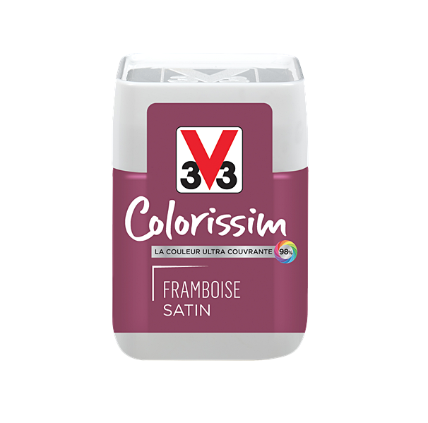 Testeur de peinture multisupport Colorissim framboise satin 75ml - V33