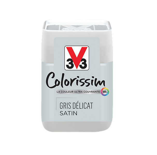 Testeur de peinture multisupport Colorissim gris délicat satin 75ml - V33