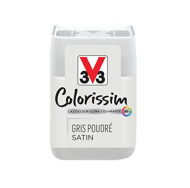 Testeur de peinture multisupport Colorissim gris poudre satin 75ml - V33