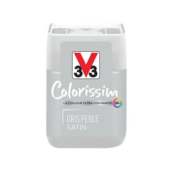 Testeur de peinture multisupport Colorissim gris perle satin 75ml - V33