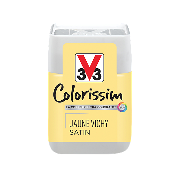 Testeur de peinture multisupport Colorissim jaune vichy satin 75ml - V33