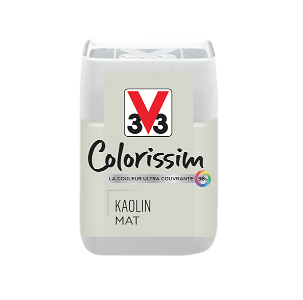 Testeur de peinture multisupport Colorissim kaolin mat 75ml - V33