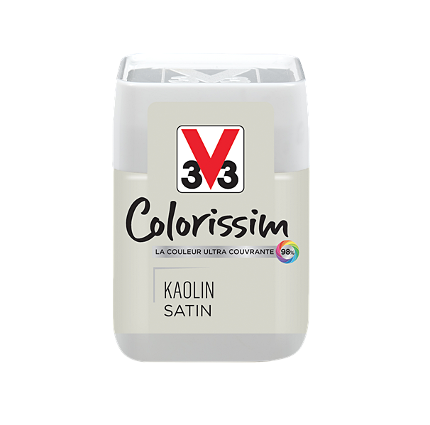 Testeur de peinture multisupport Colorissim kaolin satin 75ml - V33