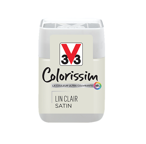 Testeur de peinture multisupport Colorissim lin clair satin 75ml - V33