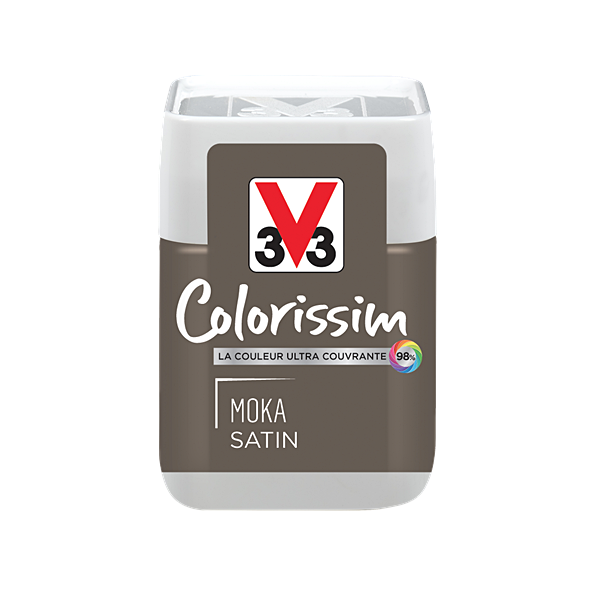 Testeur de peinture multisupport Colorissim moka satin 75ml - V33