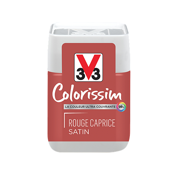 Testeur de peinture multisupport Colorissim rouge caprice satin 75ml - V33