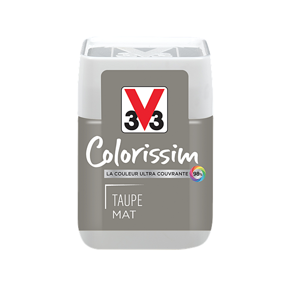 Testeur de peinture multisupport Colorissim taupe mat 75ml - V33