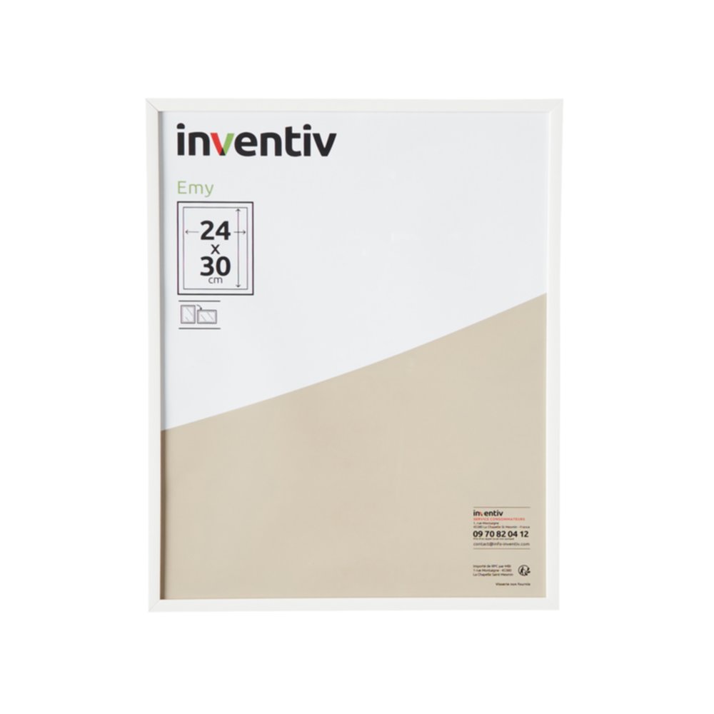 Cadre Photo PVC 24x30cm Blanc - INVENTIV