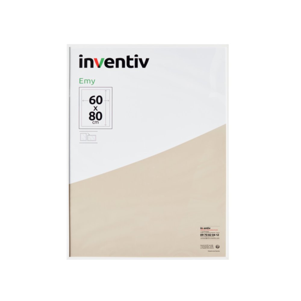 Cadre Photo PVC 60x80cm Blanc - INVENTIV