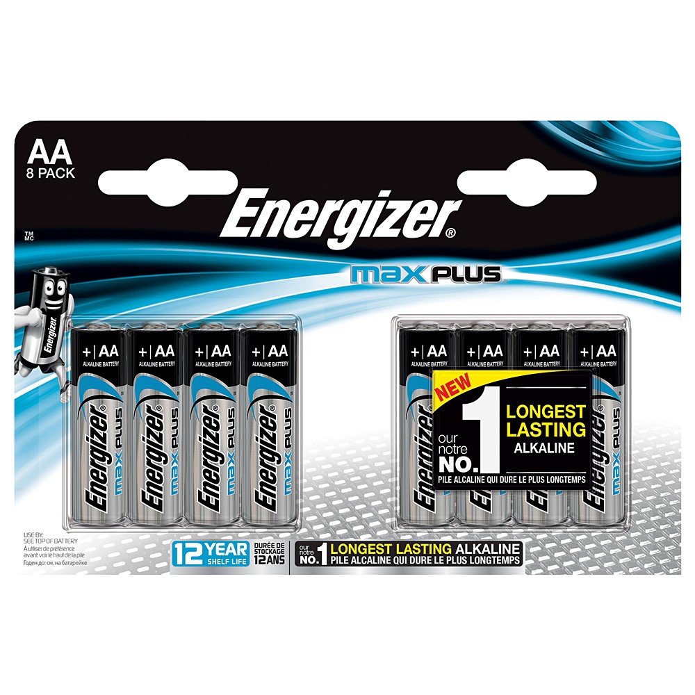 Pile alcaline AA LR6 Max Plus - 1,5V X8 - ENERGIZER