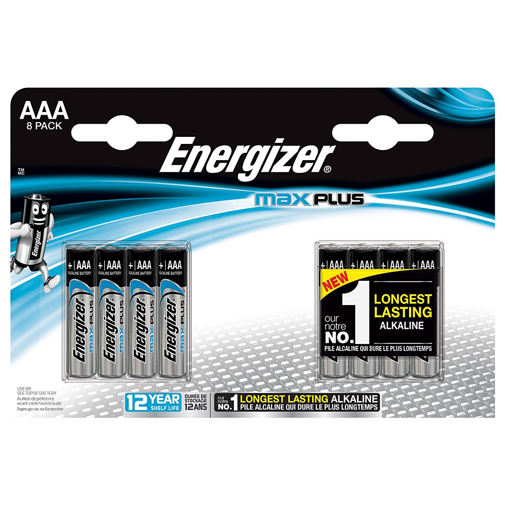 Pile AAA LR03 Energizer Max Plus 1.5V x8