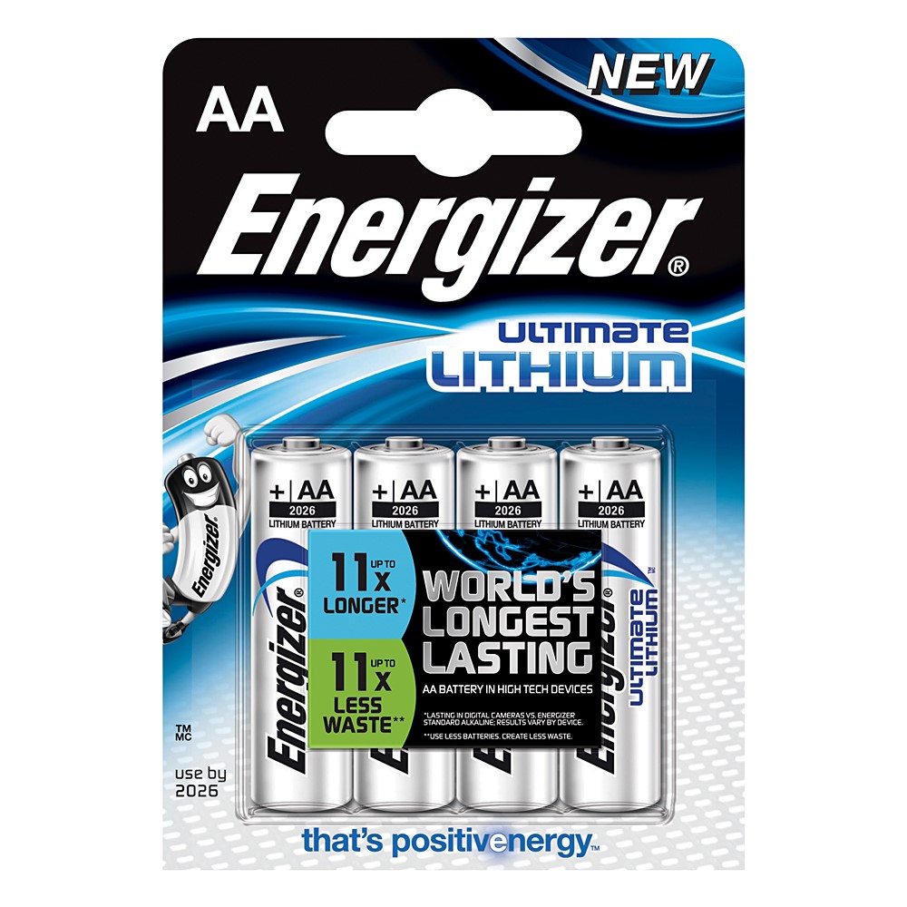 Pile Ultimate Lithium AA LR91 FR6 1,5V X4 Energizer