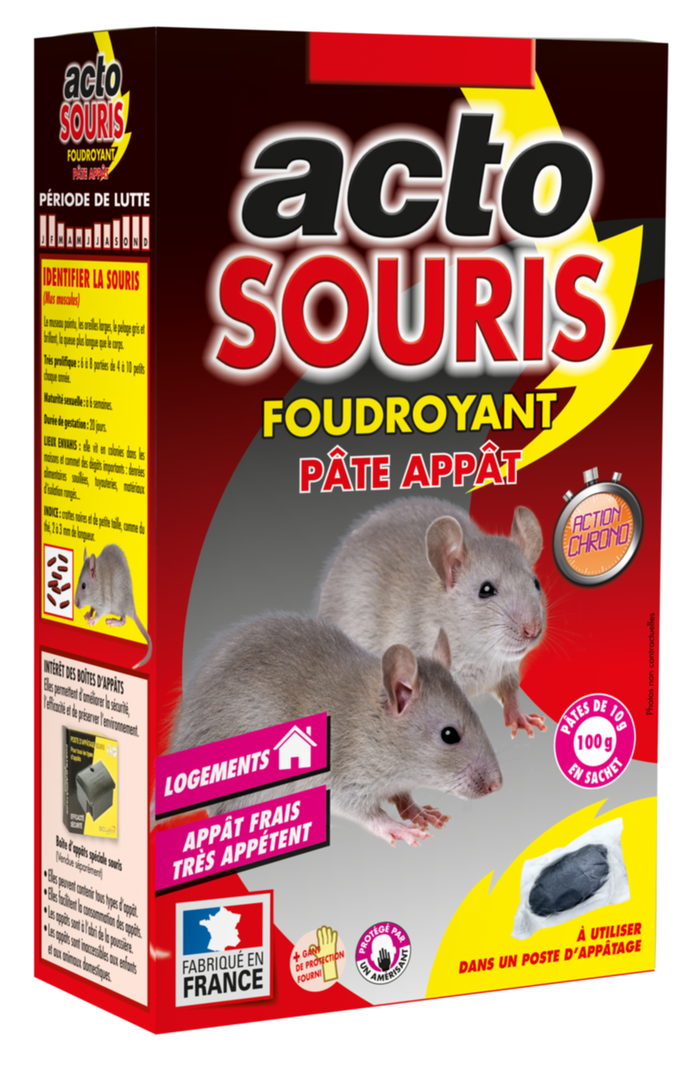 Foudroyant Pâte Appât Souris