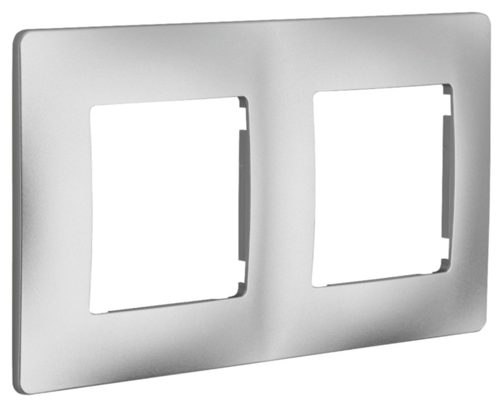 Double Plaque Finition Di-Line Silver - INVENTIV