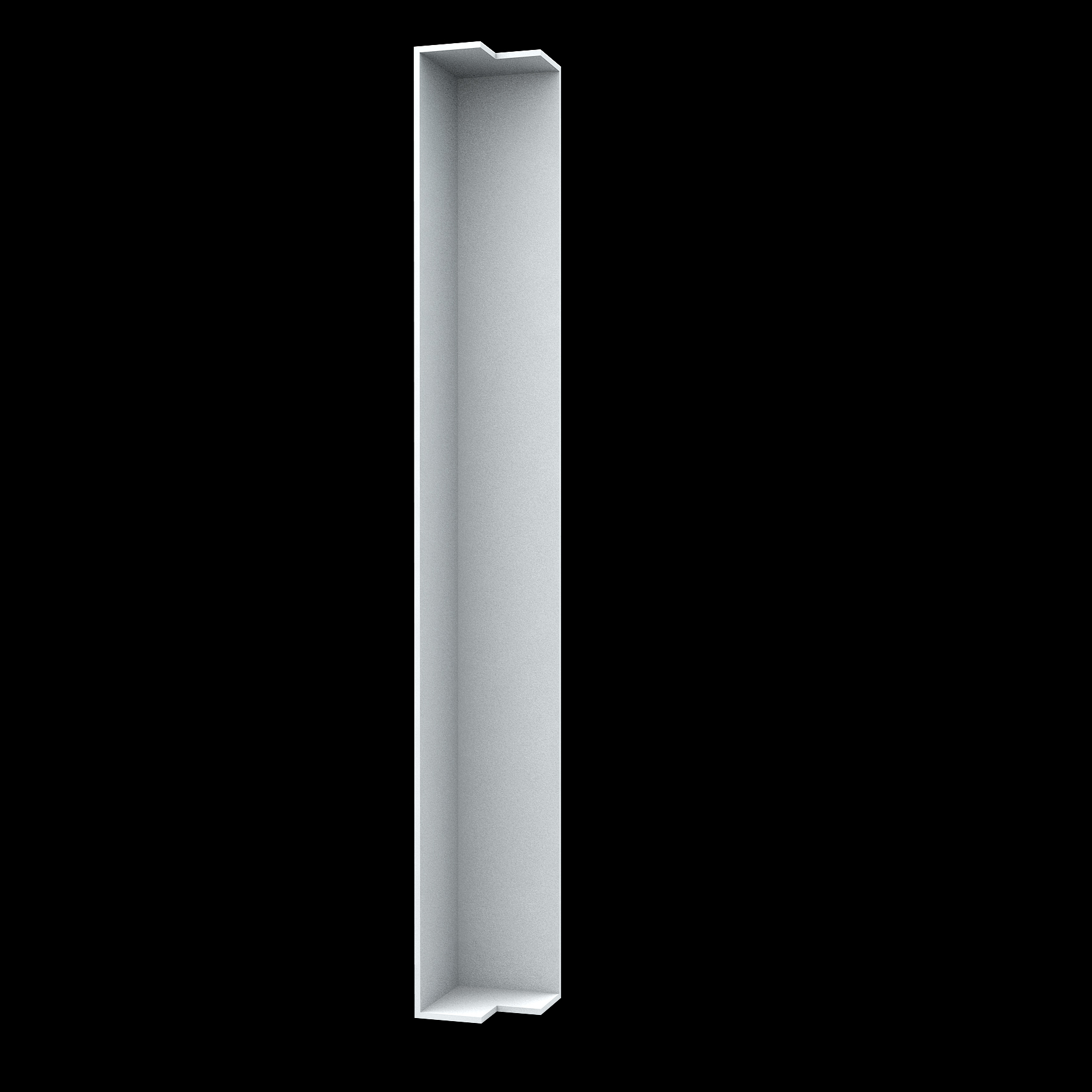 Angle extérieur pour planche de rive PVC Hauteur 500mm Blanc