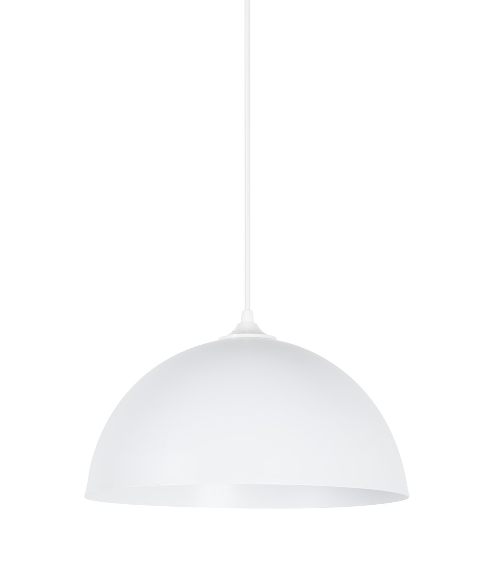 Suspension Steel Métal Blanc Brillant Ø30cm 60W - COREP