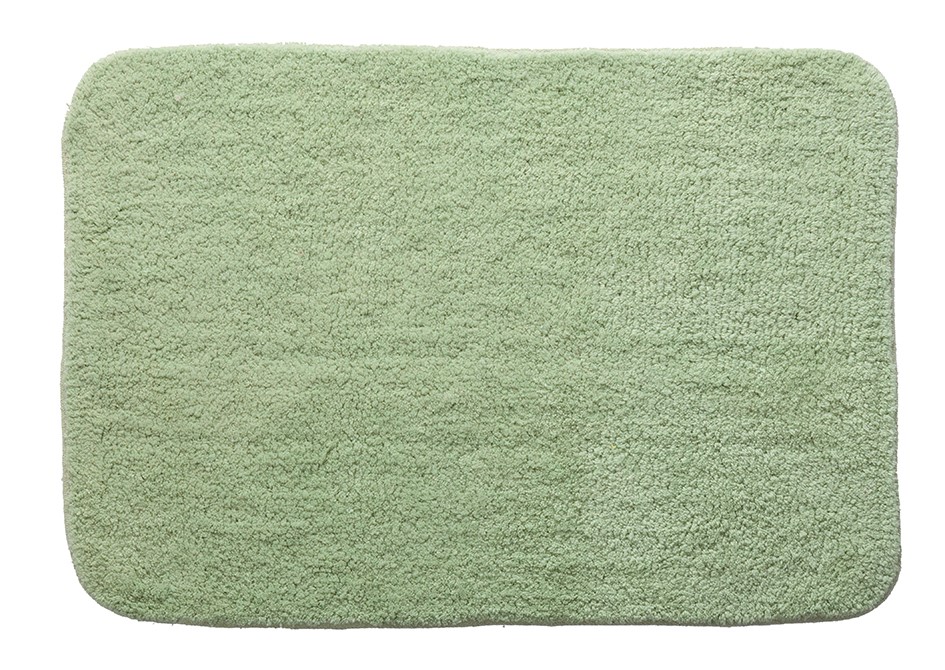 Tapis de salle de bain en coton Campus 50x70 cm coloris jade