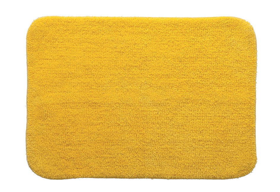 Tapis coton Campus 50x70 cm coloris jaune