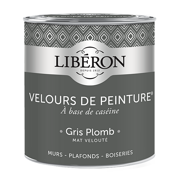 Peinture multisupport velours gris plomb 0,5L - LIBERON