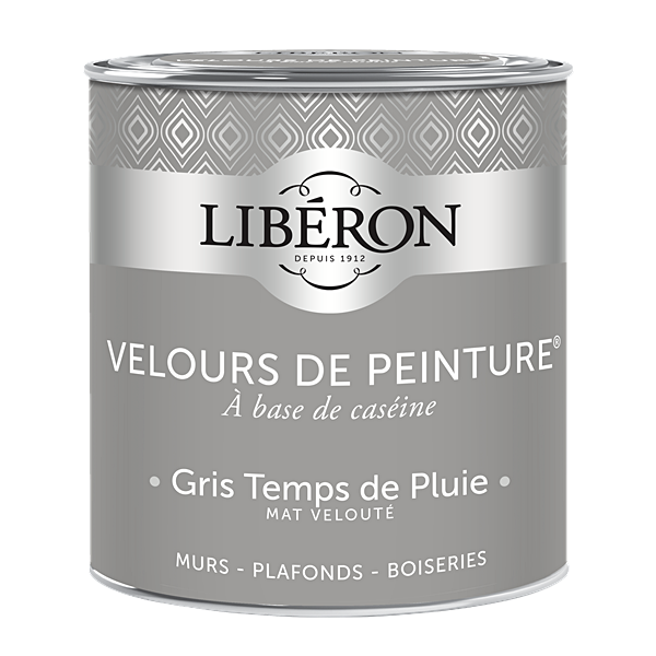 Peinture multisupport velours gris temps de pluie 0,5L - LIBERON