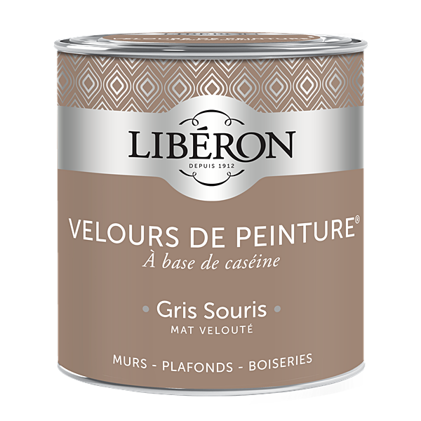 Peinture multisupport velours gris souris 0,5L - LIBERON