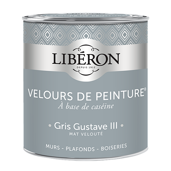 Peinture multisupport velours gris Gustave III 0,5L - LIBERON