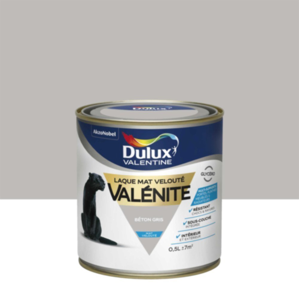 Peinture Laque Boiseries et Ferronnerie Valénite Bleu Gris Mat 0,5L - DULUX VALENTINE