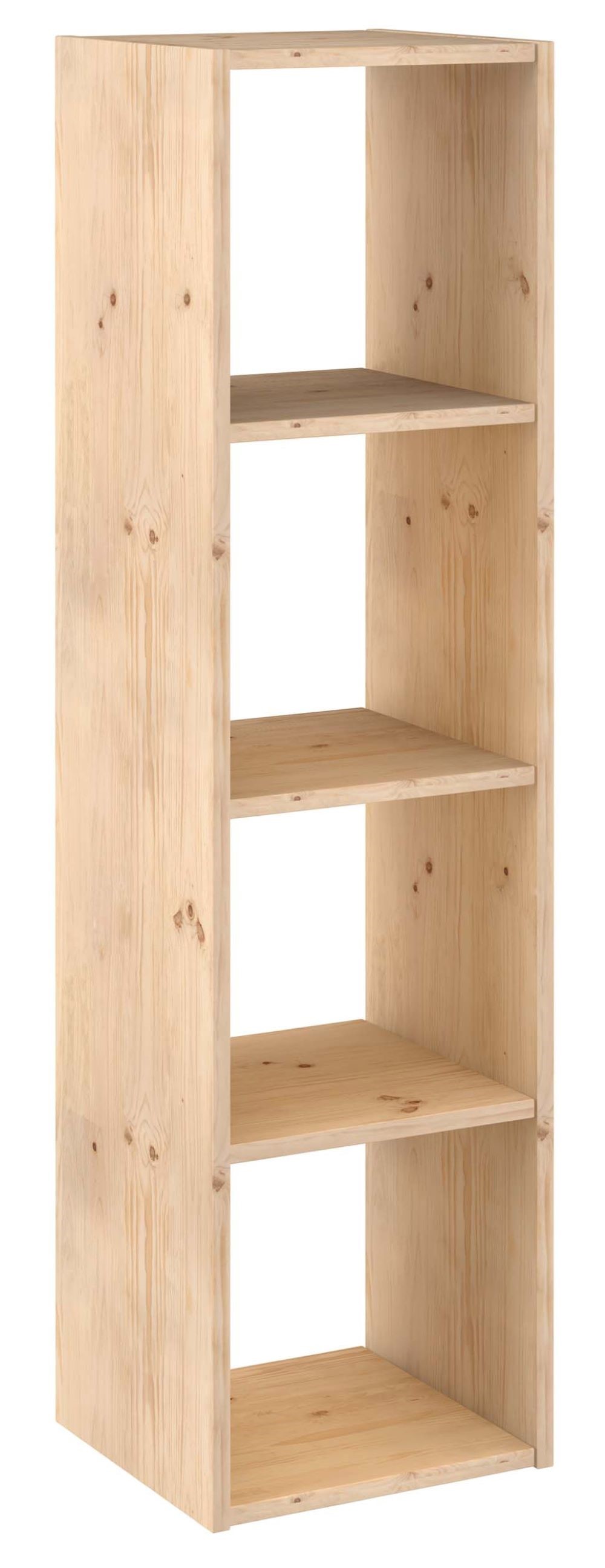 Etagère Modulaire Dinamic 4 cubes Pin Massif 140x36,2x33cm