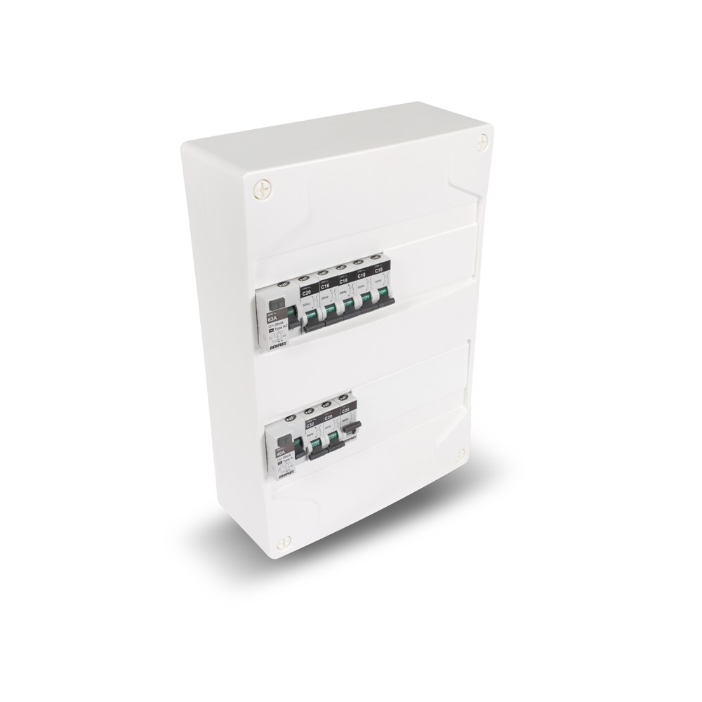 Coffret modulaire blanc pré-équipé 2 rangées - DEBFLEX