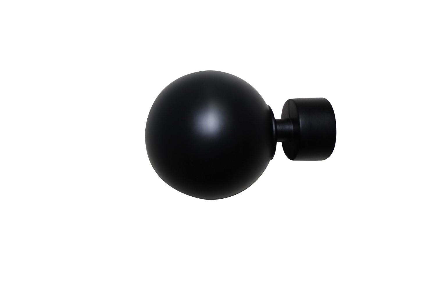 2 Embouts Barre Rideaux Boule Ø20mm Noir Mat - INVENTIV