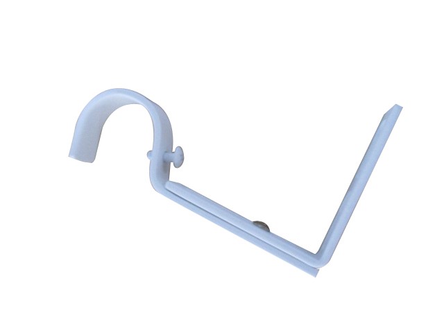 2 Supports Mur Barre Rideaux Œil Ouvert Ø28mm Blanc Mat - INVENTIV