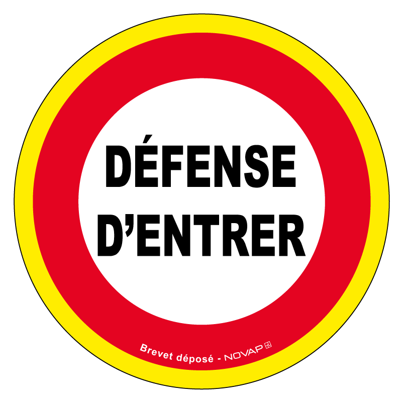 DISQUE DIAMETRE 300 M RIGIDE HAUTE VISIBILITE  DEFENSE D ENTRER