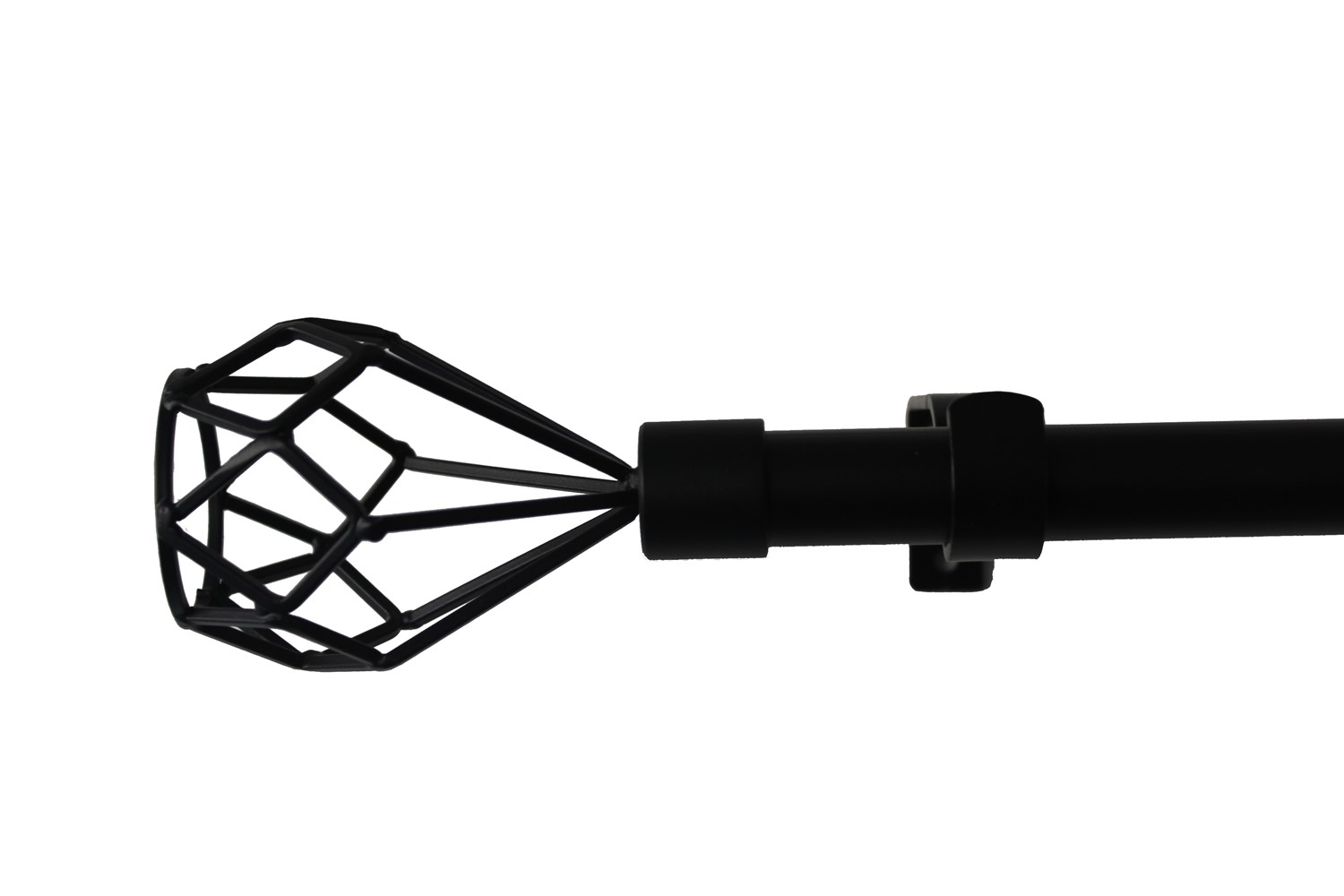 Barre Rideaux Extensible Tya Ø16-19mm 160-300cm Noir - INVENTIV