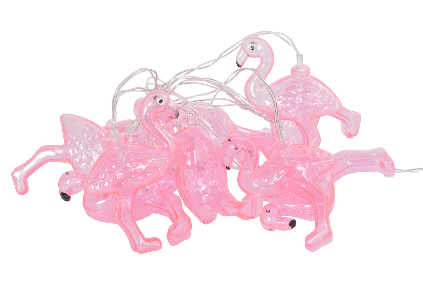 Guirlande LED 10L sujet décors flaments roses