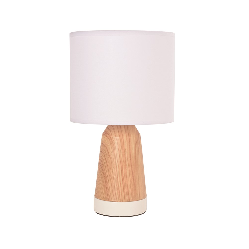 Lampe Baltik Métal Naturel/Blanc 33cm E14 - COREP