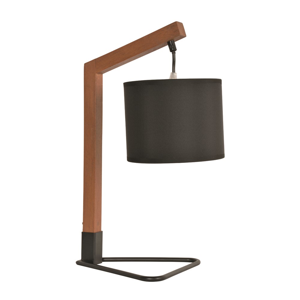 Lampe Bogart Bois Chêne/Noir 44cm 40W - COREP