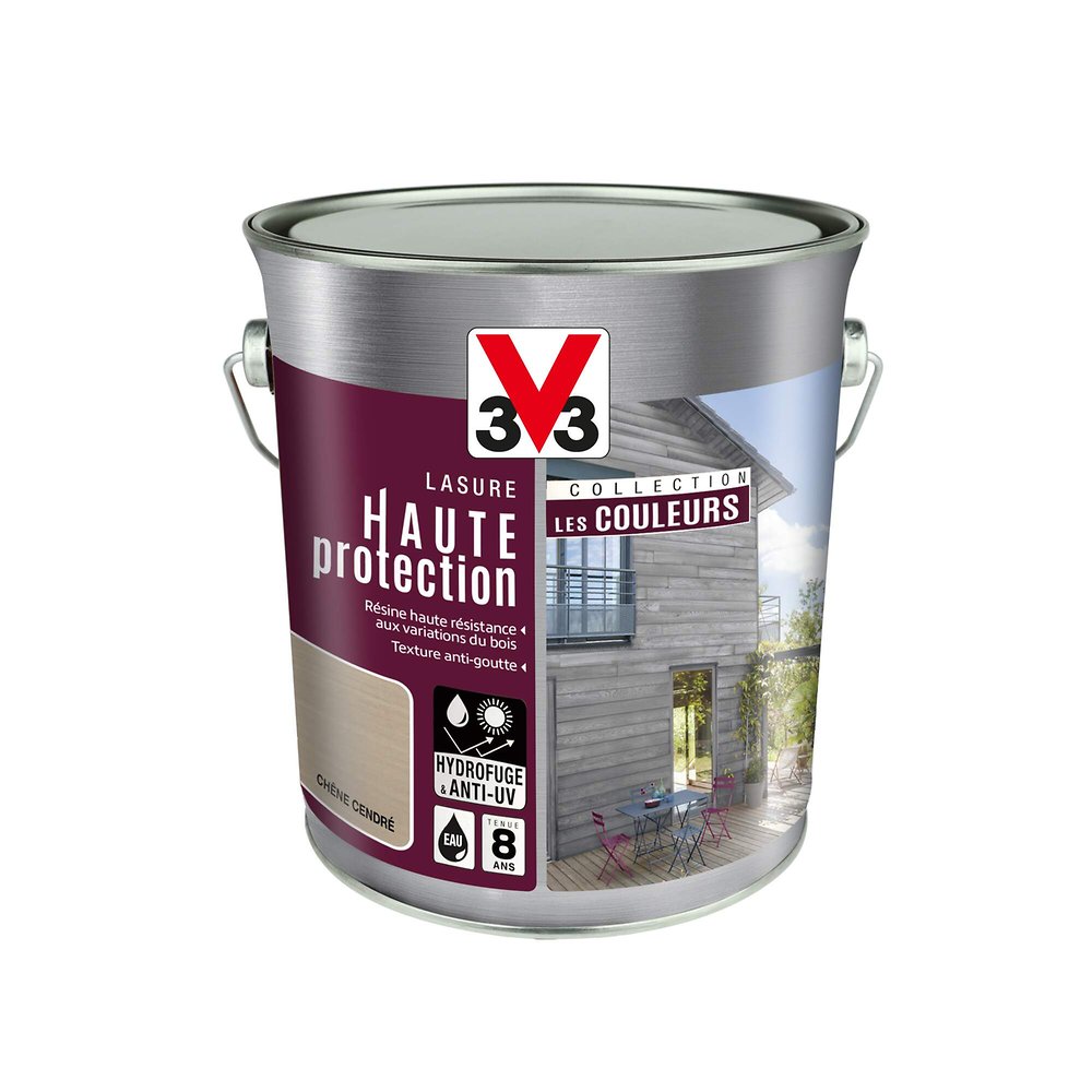 Lasure bois Haute protection - Mat - Chêne cendre - 2.5L