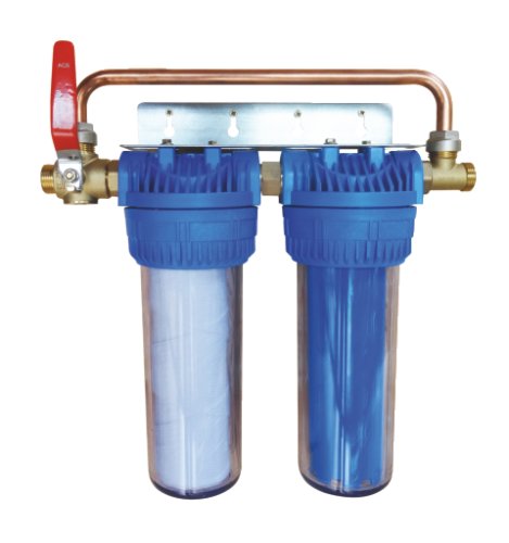 Station Filtre Double Cartouches de Filtration et Anticalcaire et Anticorrosion - AQUAWATER