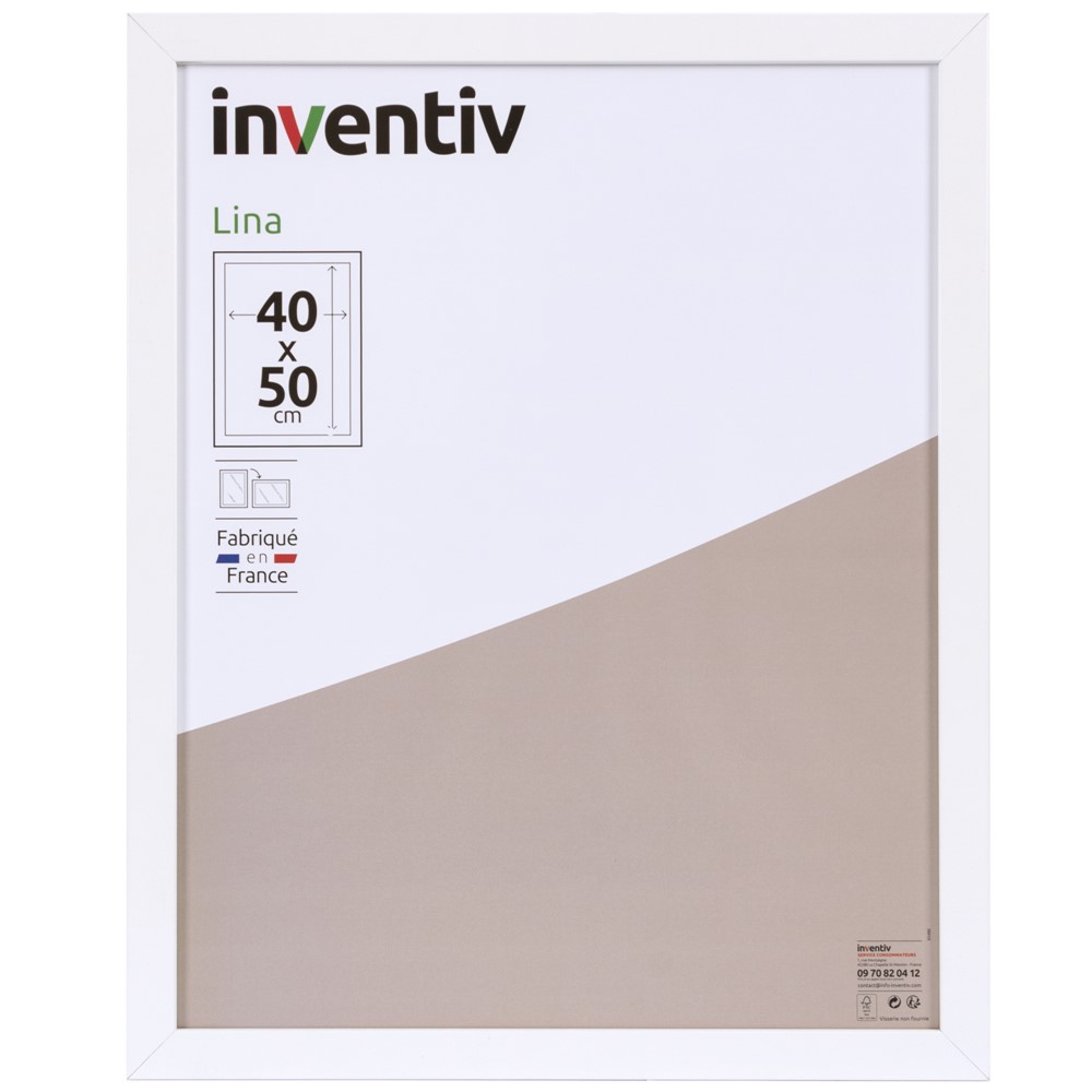 Cadre photo Lina 40x50cm Blanc - INVENTIV