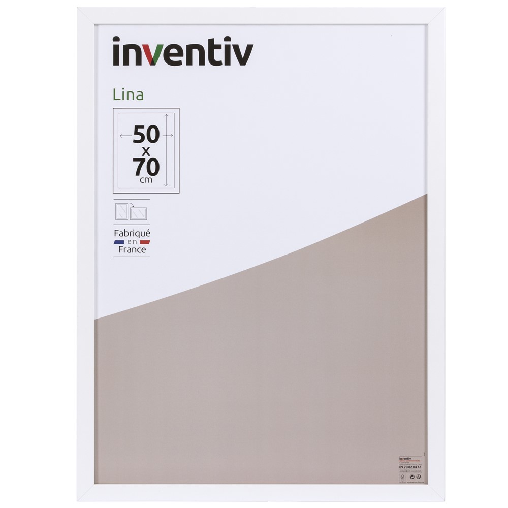 Cadre photo Lina 50x70cm Blanc - INVENTIV