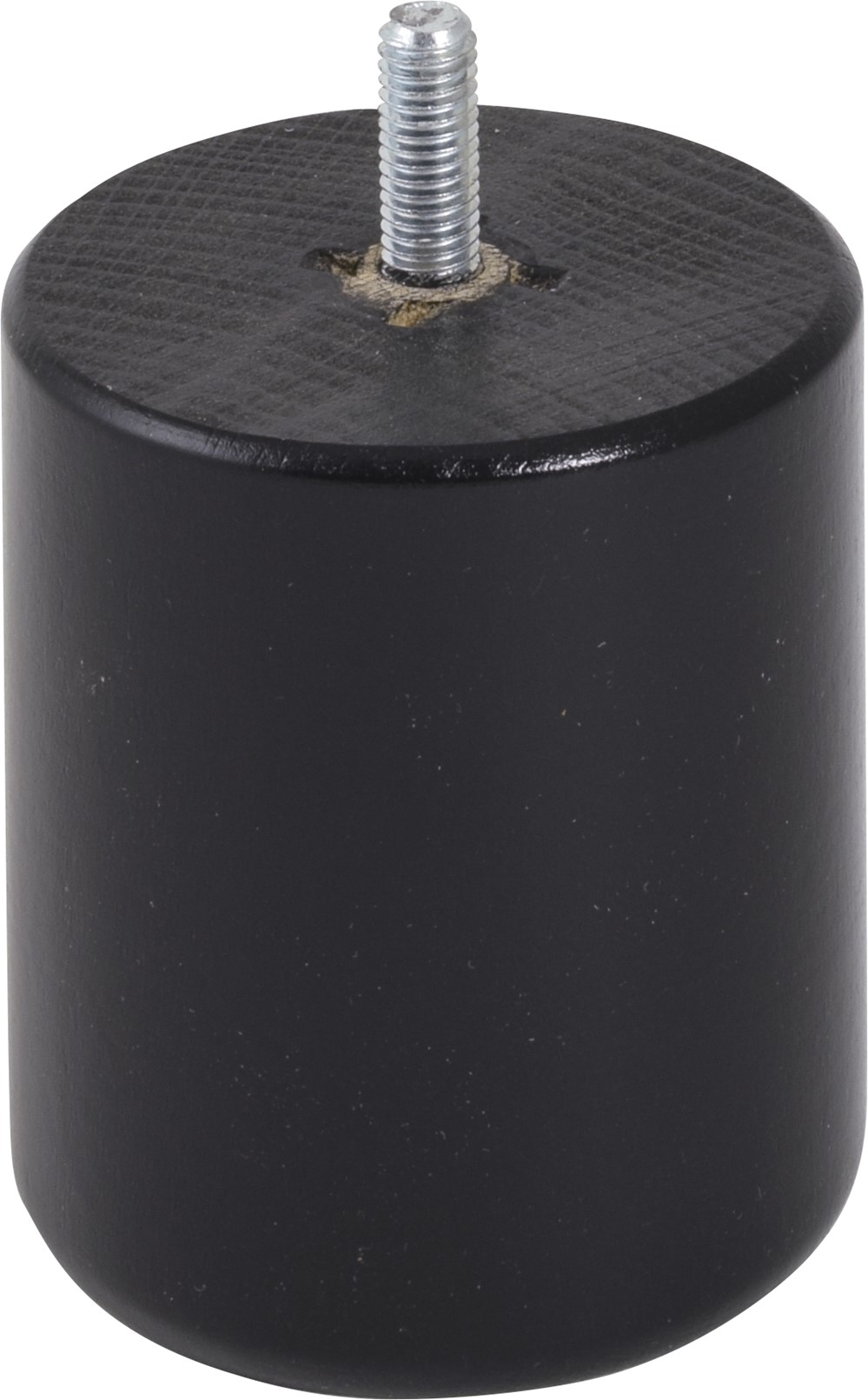 Pied de meuble cylindrique bois noir H.80 Ø68mm - BAR PLUS