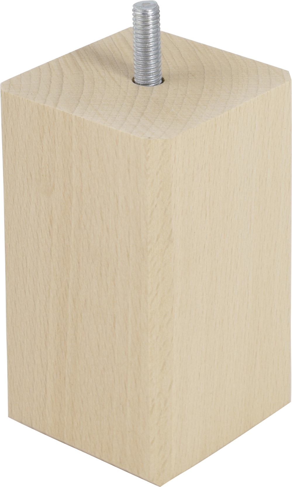 Pied de meuble carré bois brut H.100 60x60mm - BAR PLUS