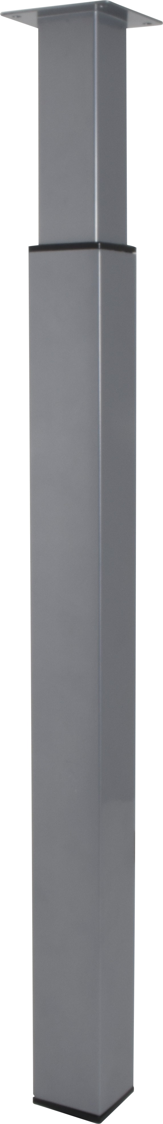 Pied métal carre réglable gris H.700 60x60 - BAR PLUS 