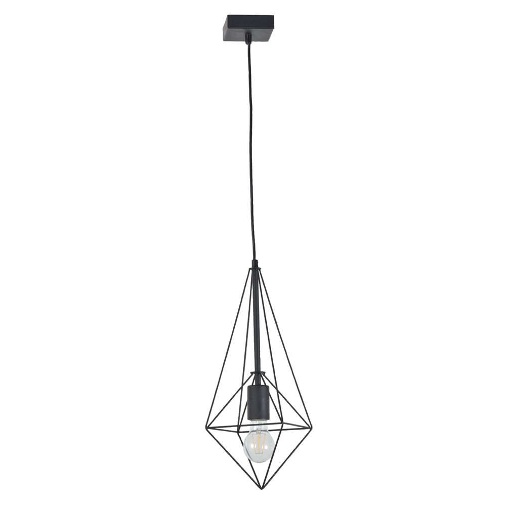 Suspension Bijou Métal Noir Mat Ø22cm 40W - COREP