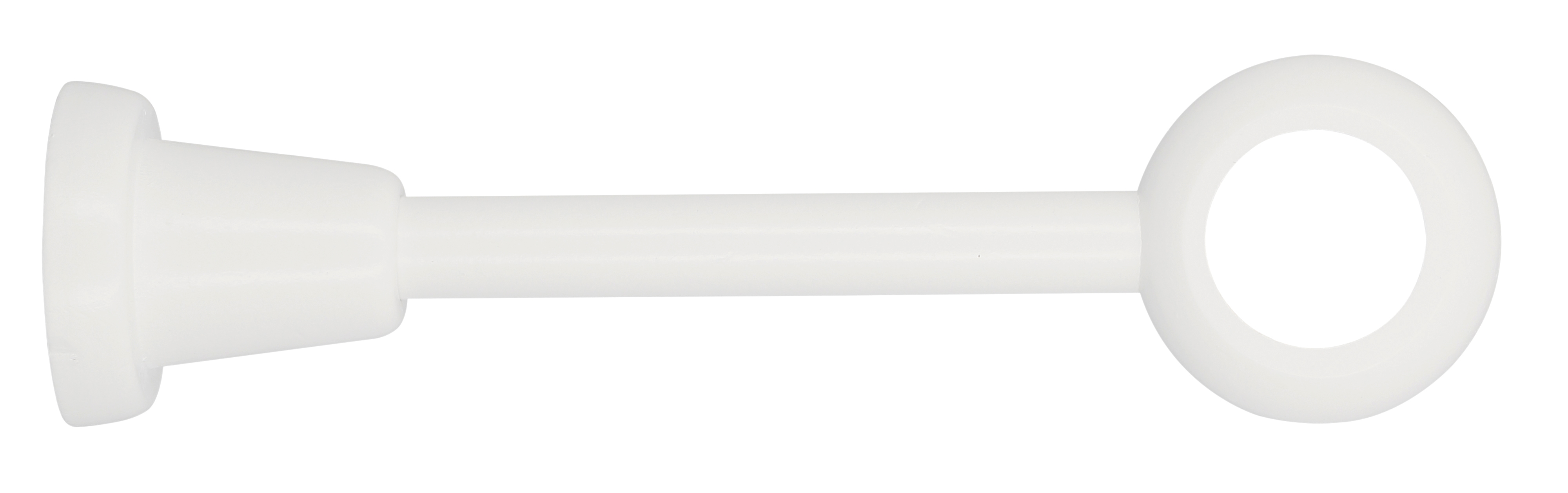 Support de barre à rideau en bois oeil Ø35 90220mm laqué blanc - INVENTIV