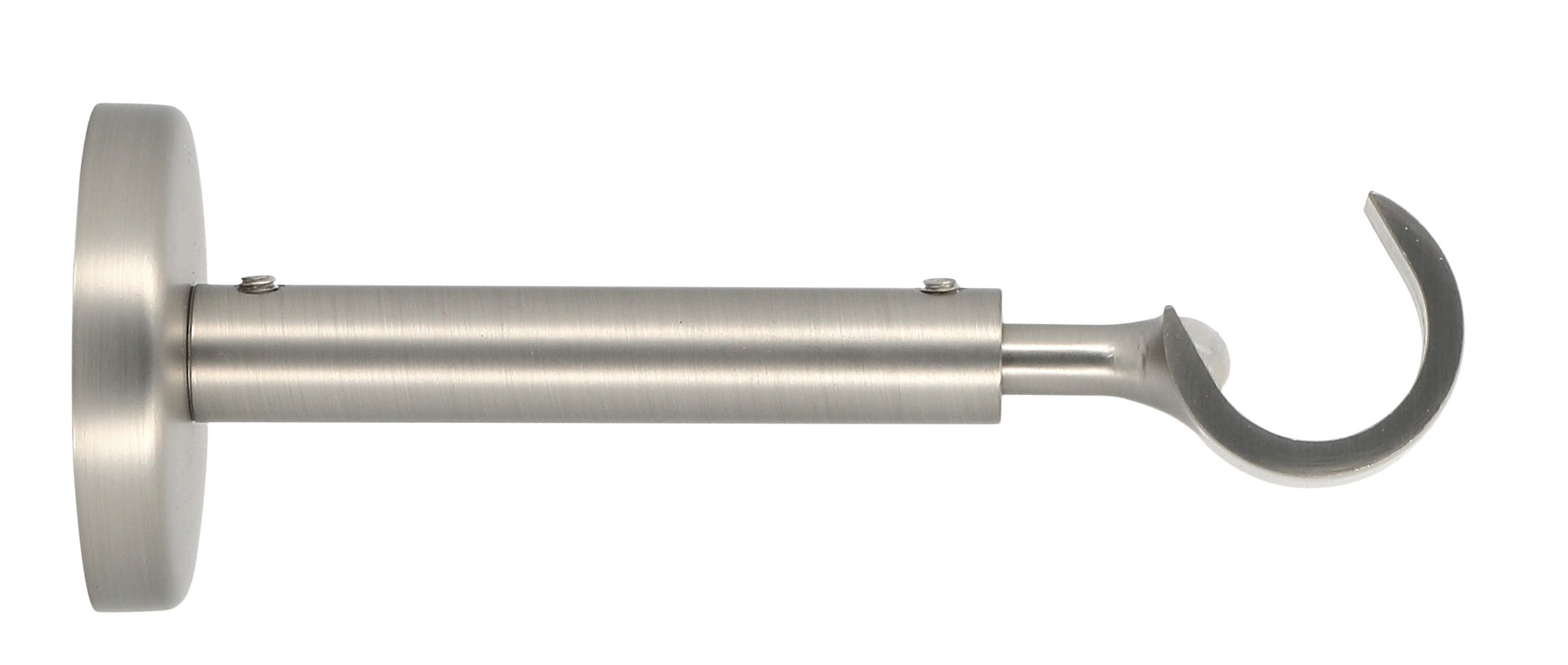 Support de barre à rideau en métal Ø20 ouvert 110-150 mm chromé mat